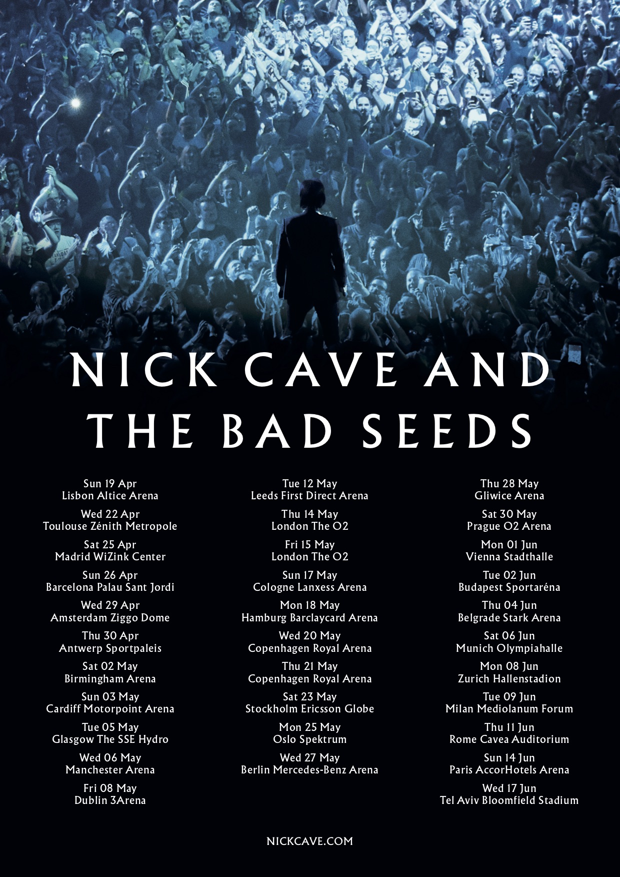 Nick Cave and The Bad Seeds European and UK Tour 2021 