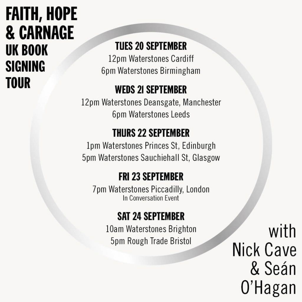 Faith, Hope and Carnage – UK Book Signing Tour