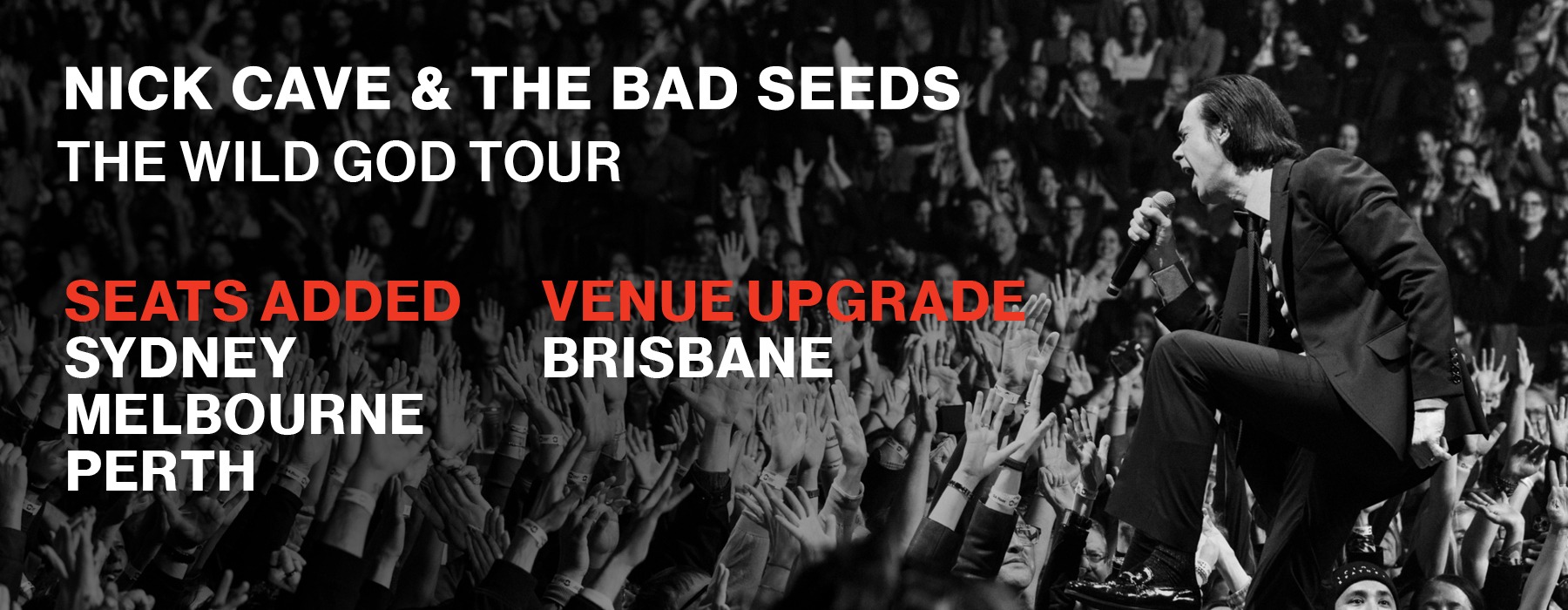 THE WILD GOD TOUR AUSTRALIA – SEATING ADDED